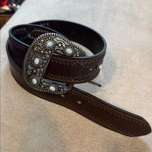 Cowgirl Confetti Boho Brown Belt